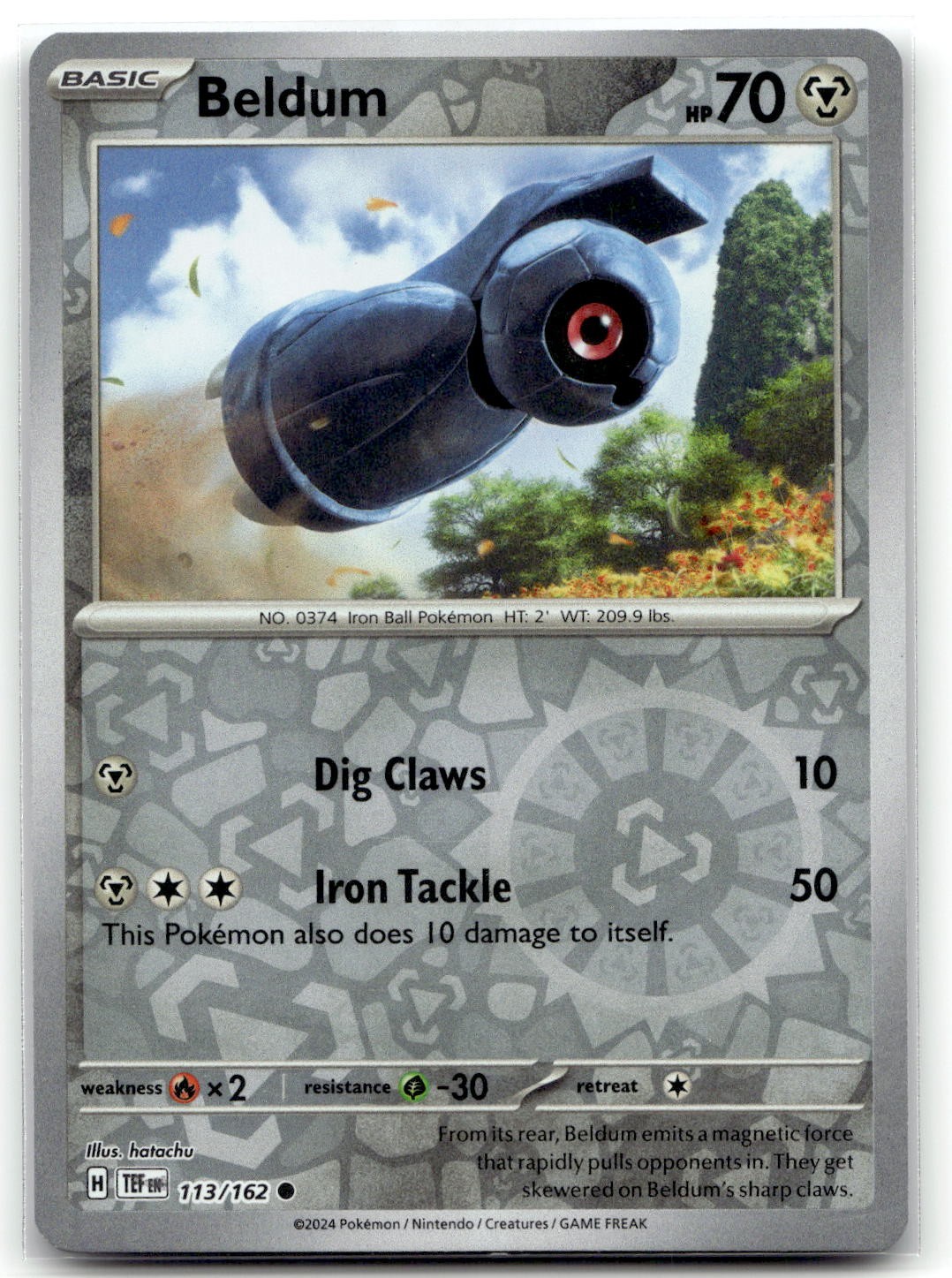 Beldum 113/162 SV05: Forze Temporali Comune Reverse Holo Pokemon TCG NM