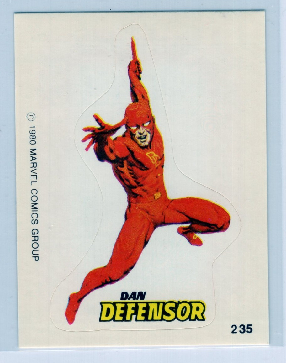 Adesivo DAREDEVIL Die-Cut 1980 Spagna - Spagnolo (DAN DEFENSOR) NM+