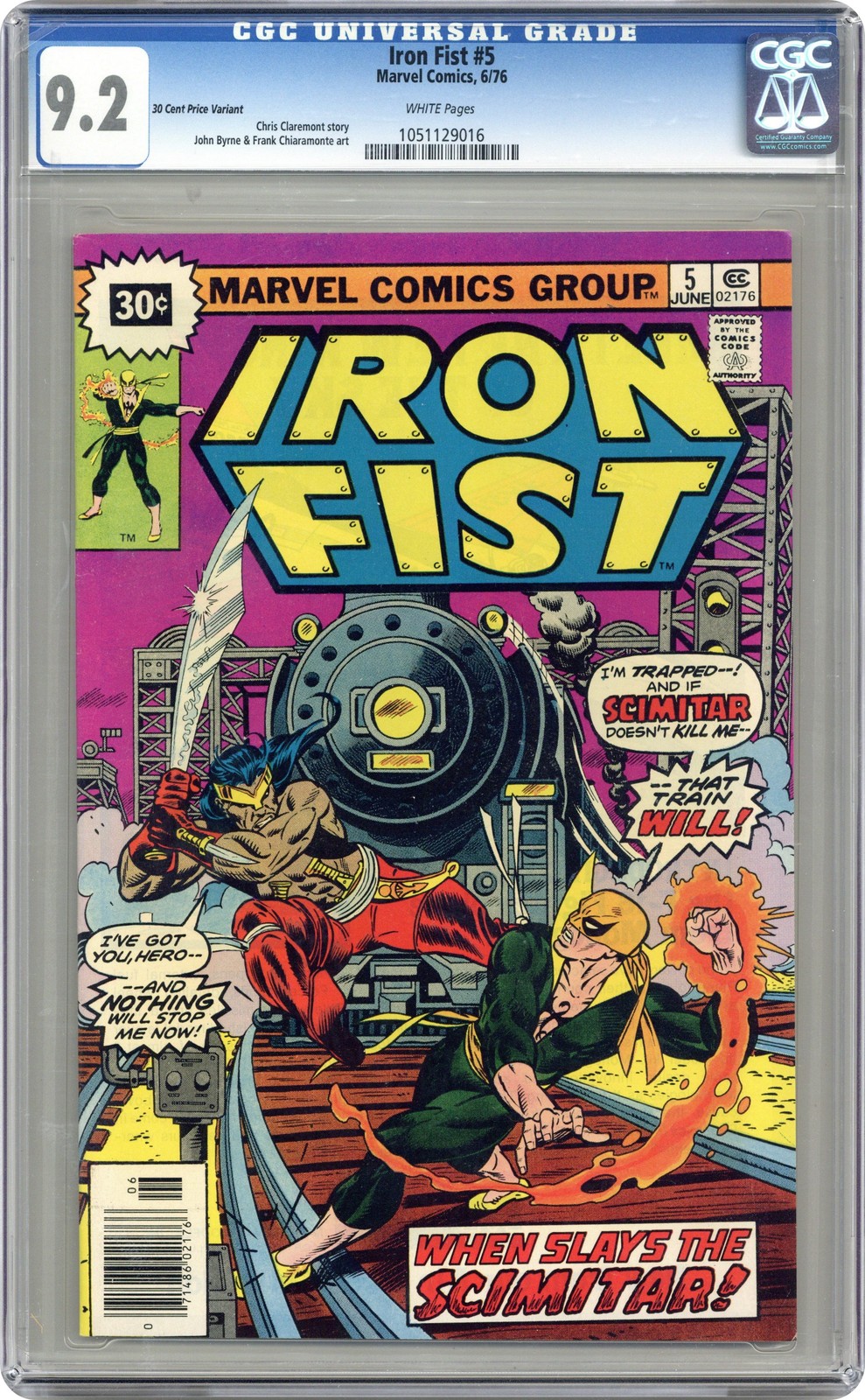 Iron Fist 30 Cent Variant #5 CGC 9.2 1976 1051129016