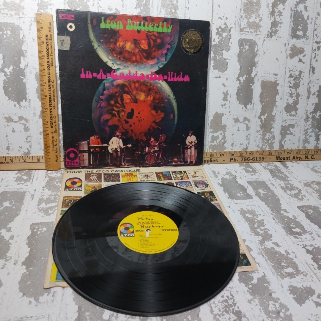 Iron Butterfly In-A-Gadda-Da-Vida; ATCO SD33-250, 1968 Vinyl Record LP