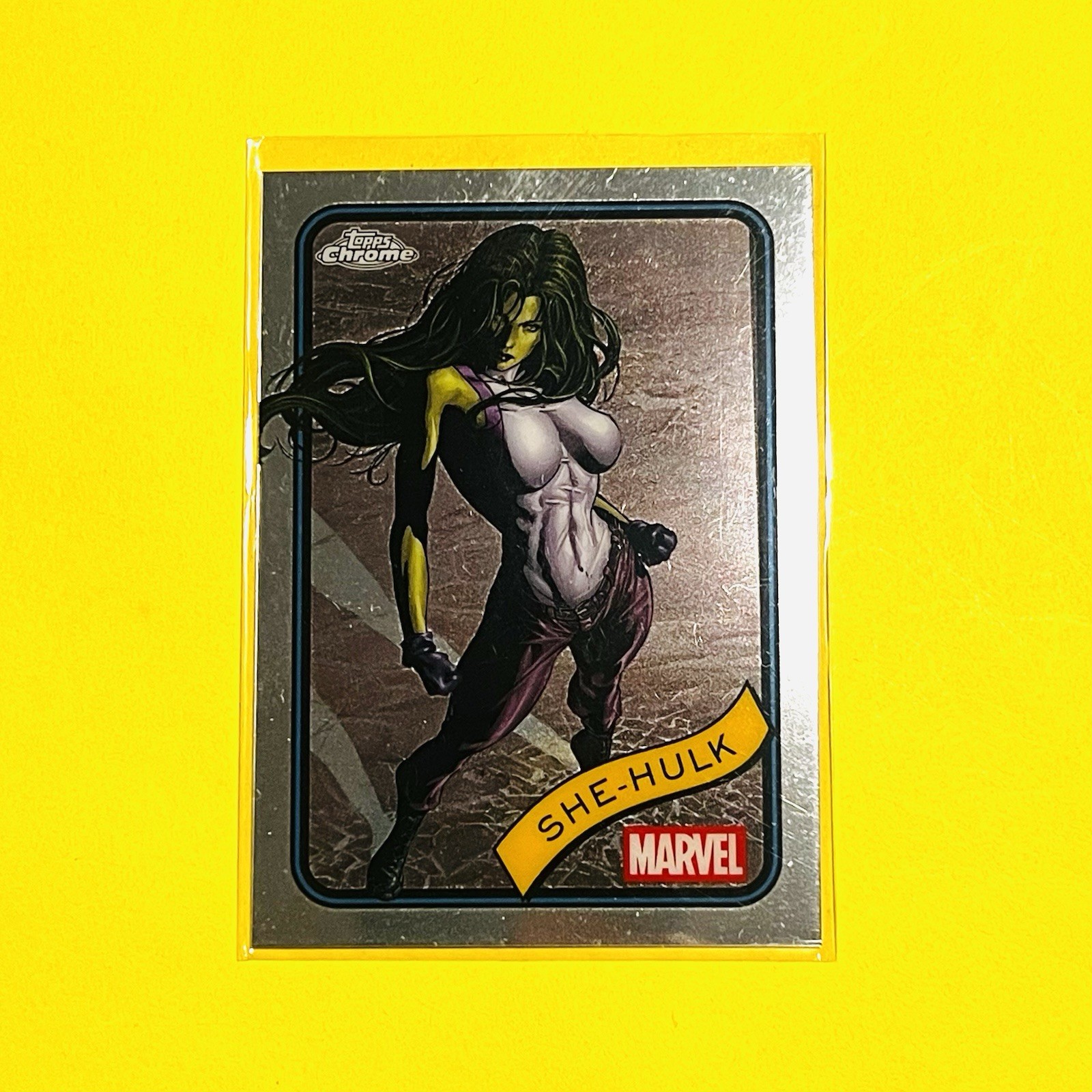 Scheda base 2025 Topps Chrome Marvel She-Hulk #110