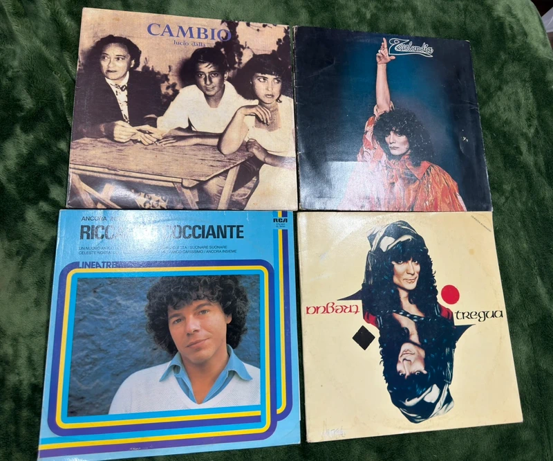 Lotto 4 Vinili LP – Lucio Dalla, Renato Zero, Riccardo Cocciante