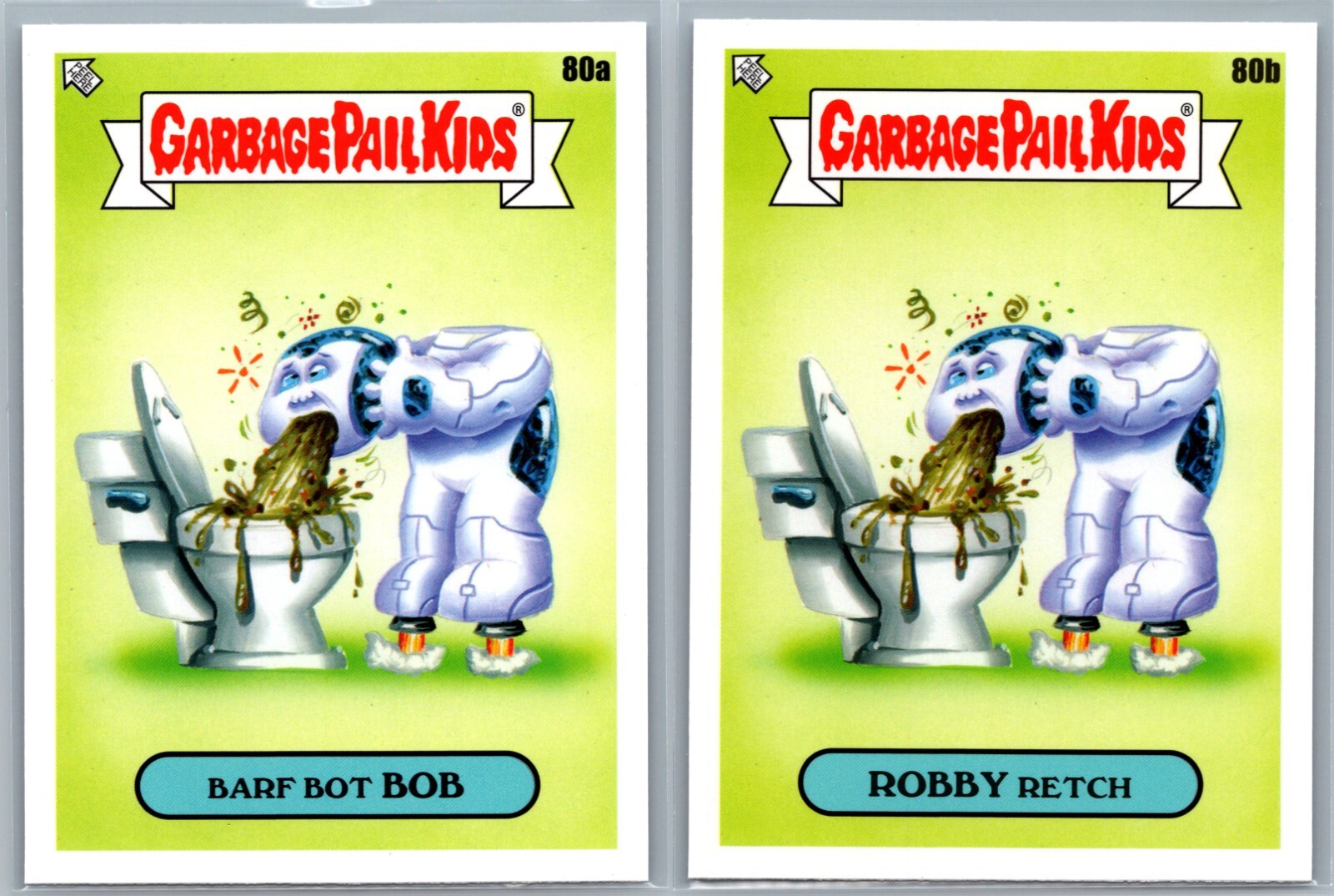 I, Robot Spazzatura Secchio Bambini GPK Fantascienza Film Spoof Set di 2 Carte