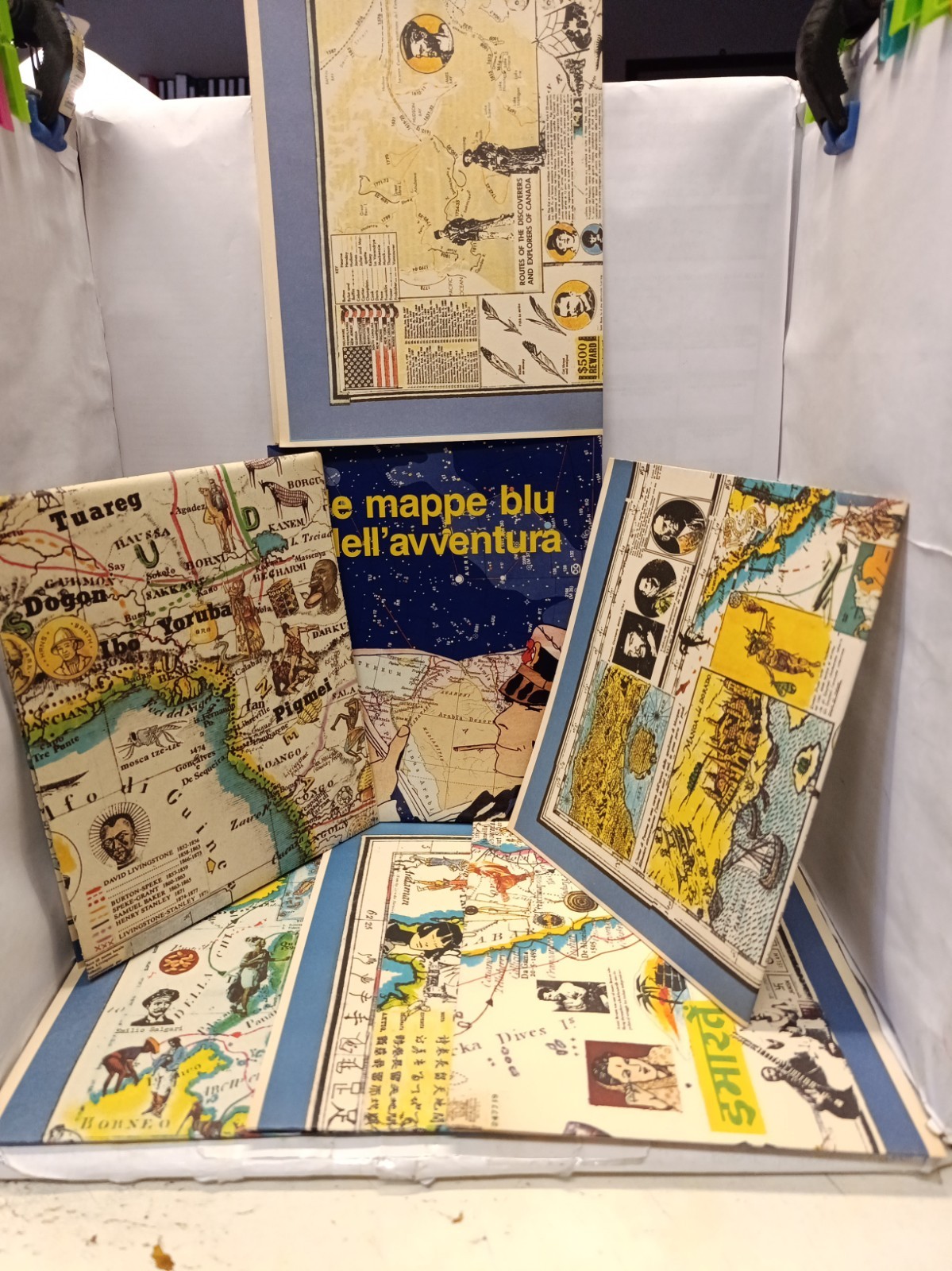 LE MAPPE BLU DELL'AVVENTURA - cofanetto + 6 mappe - corto maltese - H.P.- sc.13