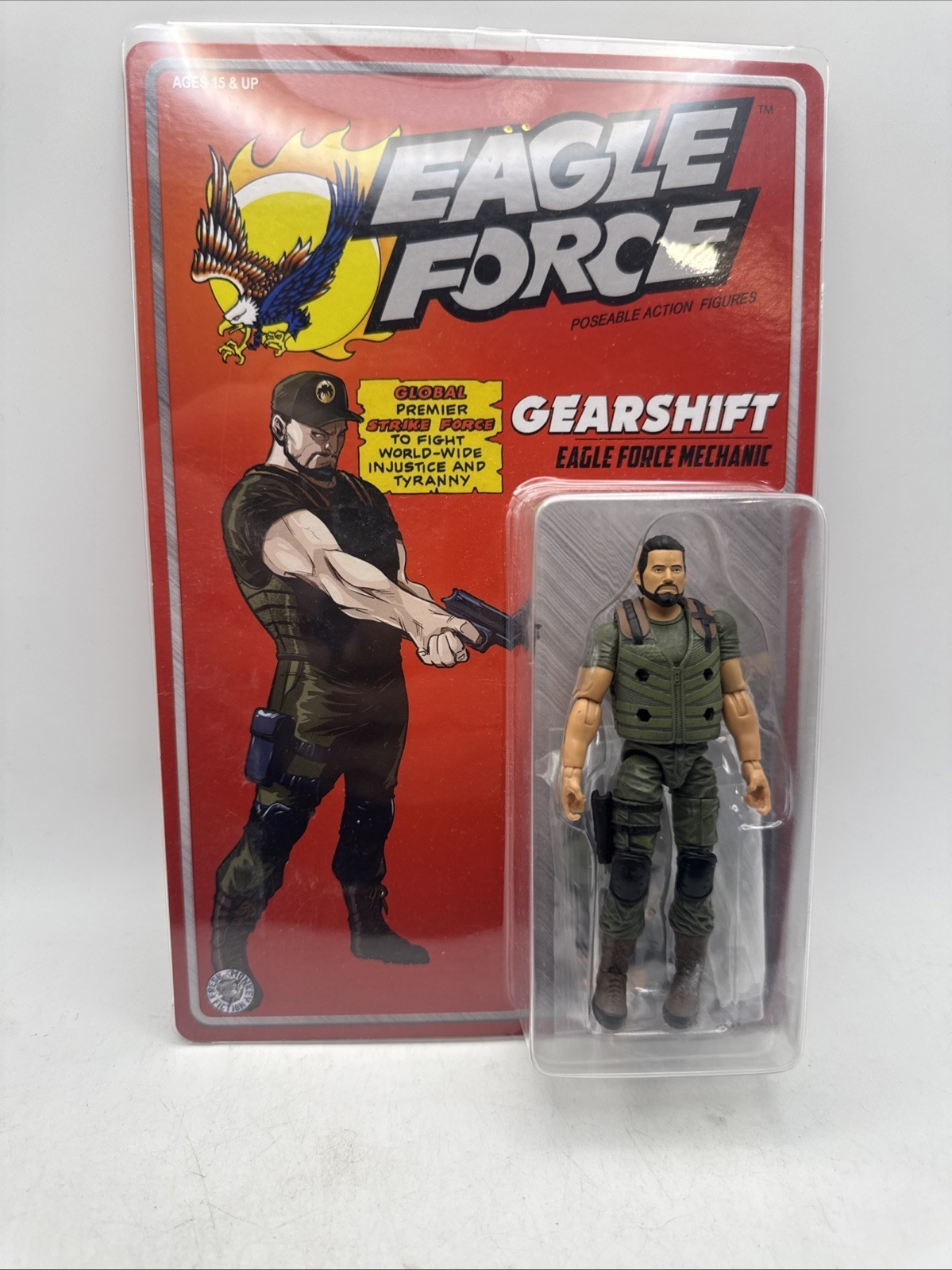 FMF Eagle Force Returns GEARSHIFT Mechanic Driver 4" Scale BBTS Exclusive NEW