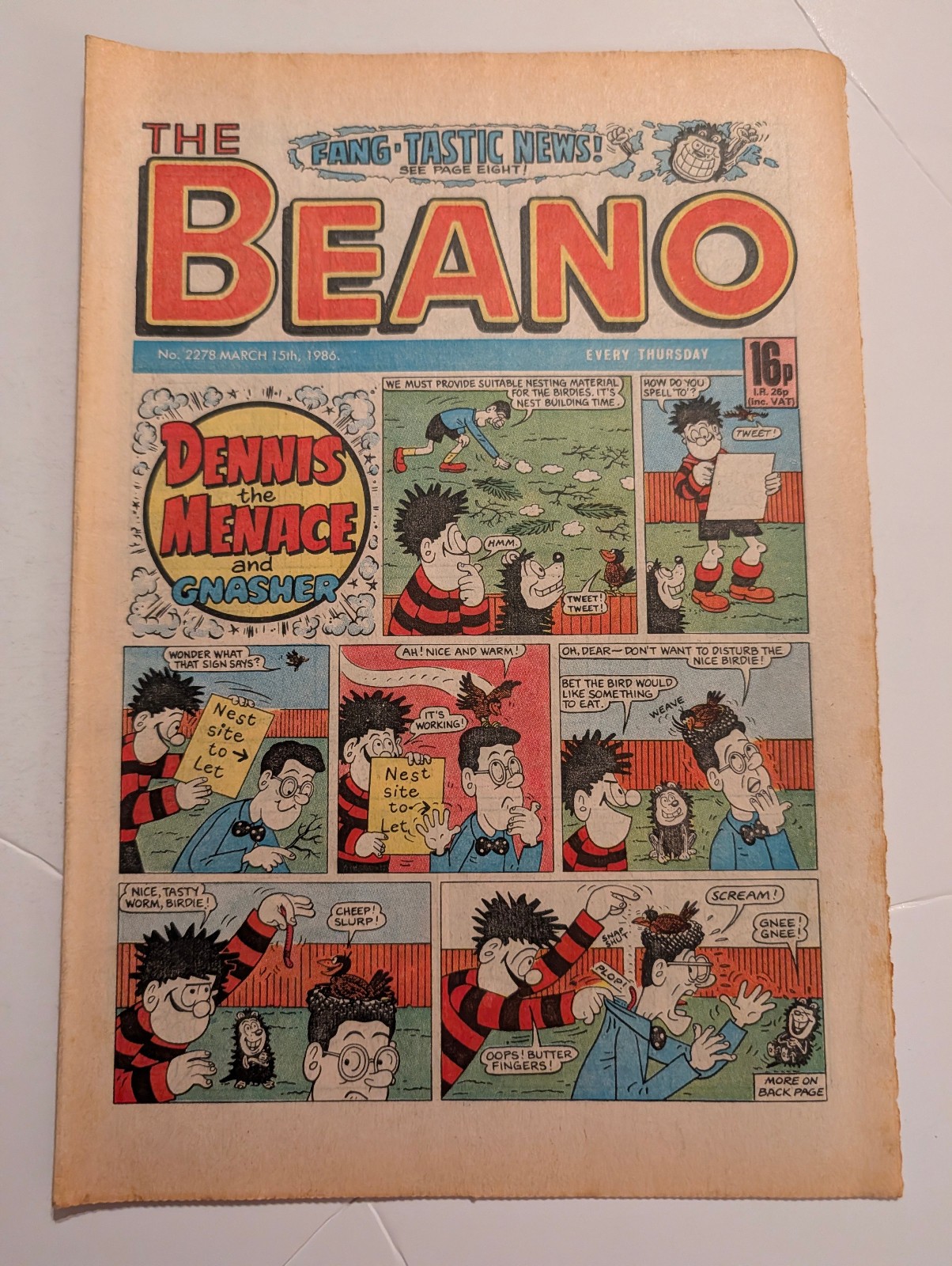 Beano Comic No 2278, March 15th 1986.