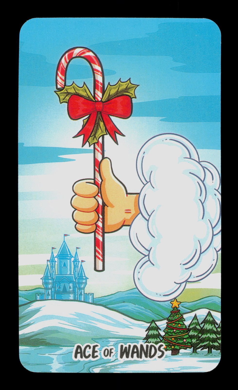 Ace Of Wands X'Mas Elf Christmas Land Tarot Card Single