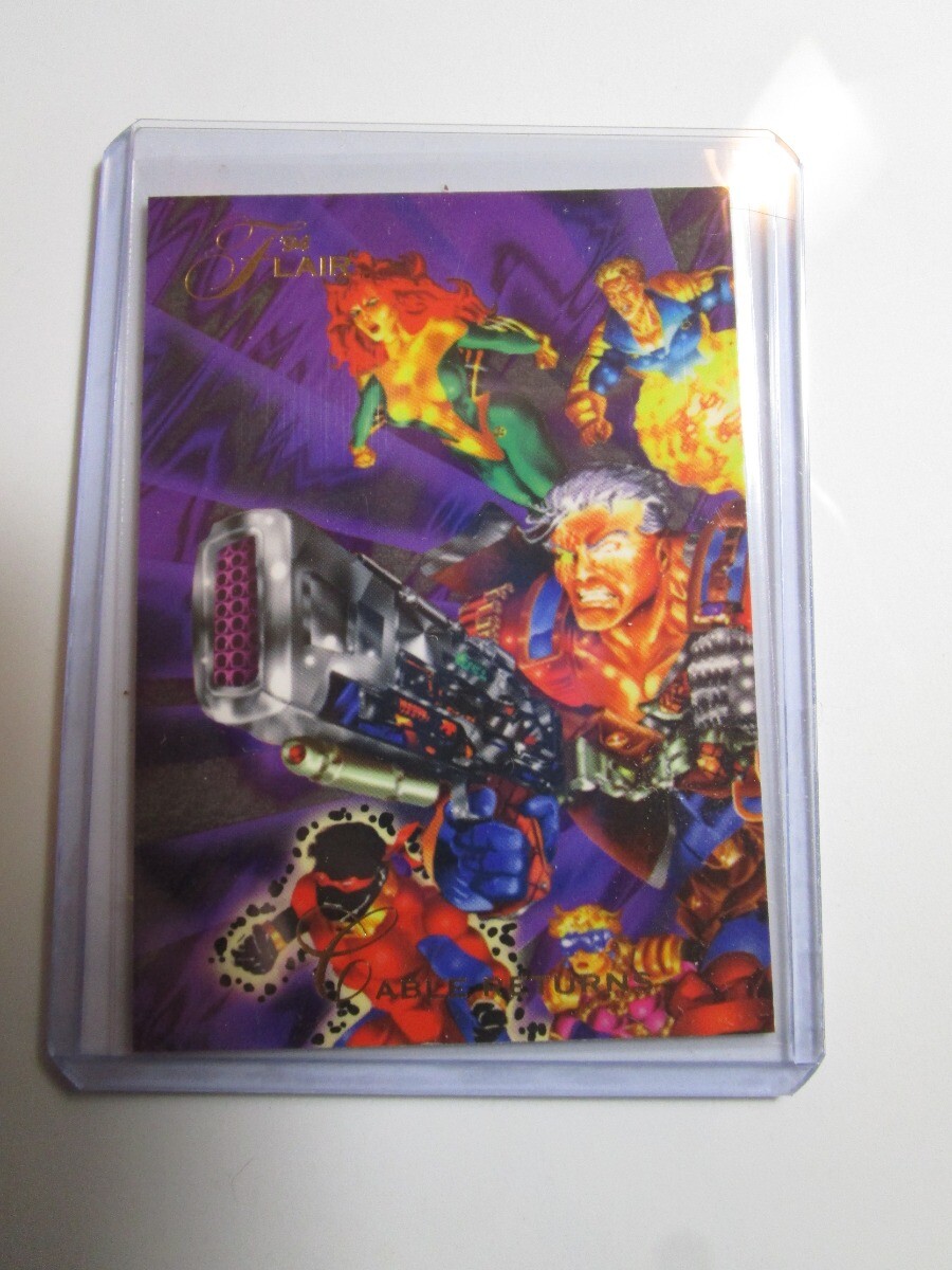 Carta collezionabile Flair Marvel Universe 1994 - restituzione via cavo #112