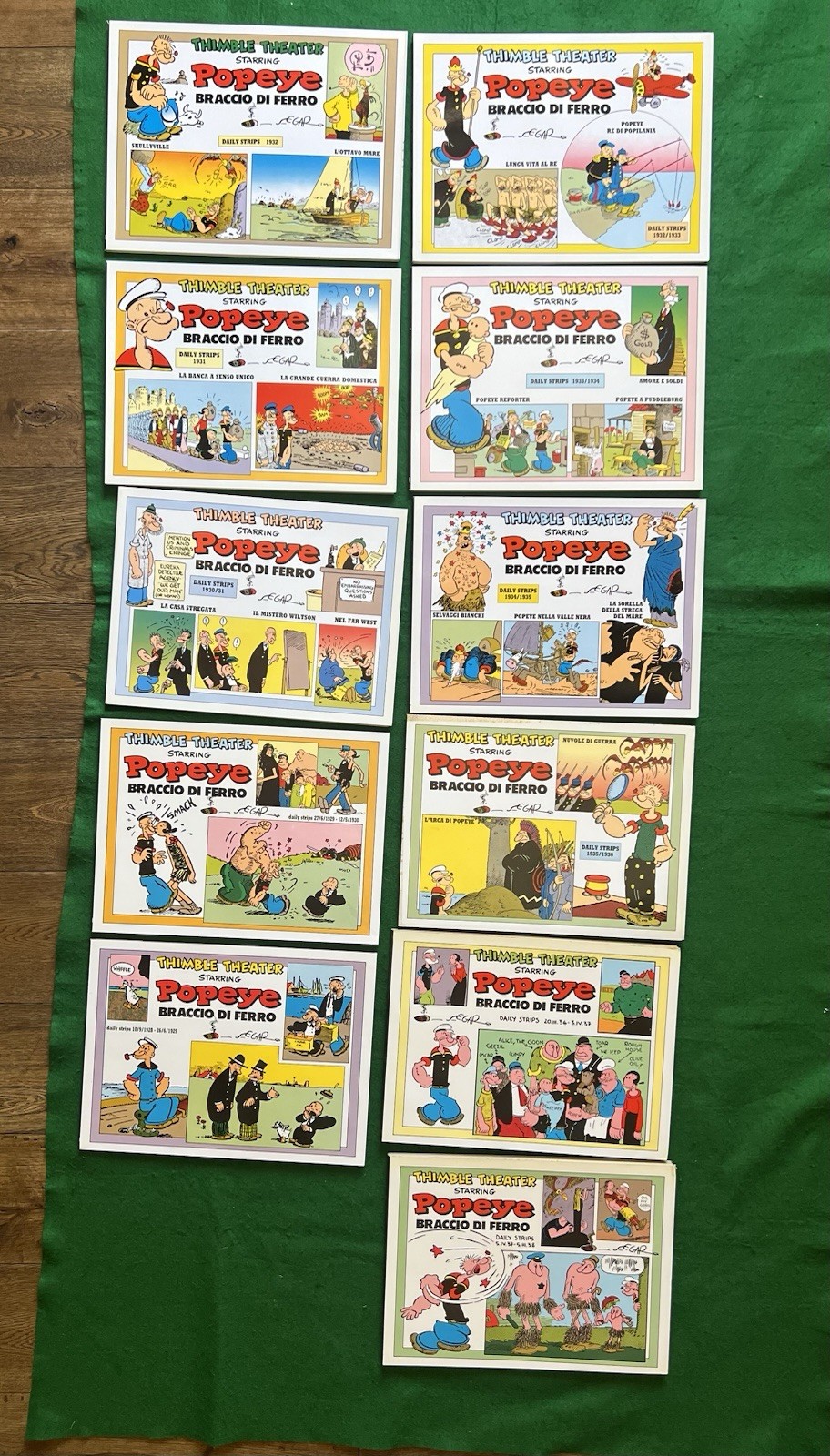 Popeye Braccio di Ferro Segar New Comics Now 11 volumi 1928/29-1937/38