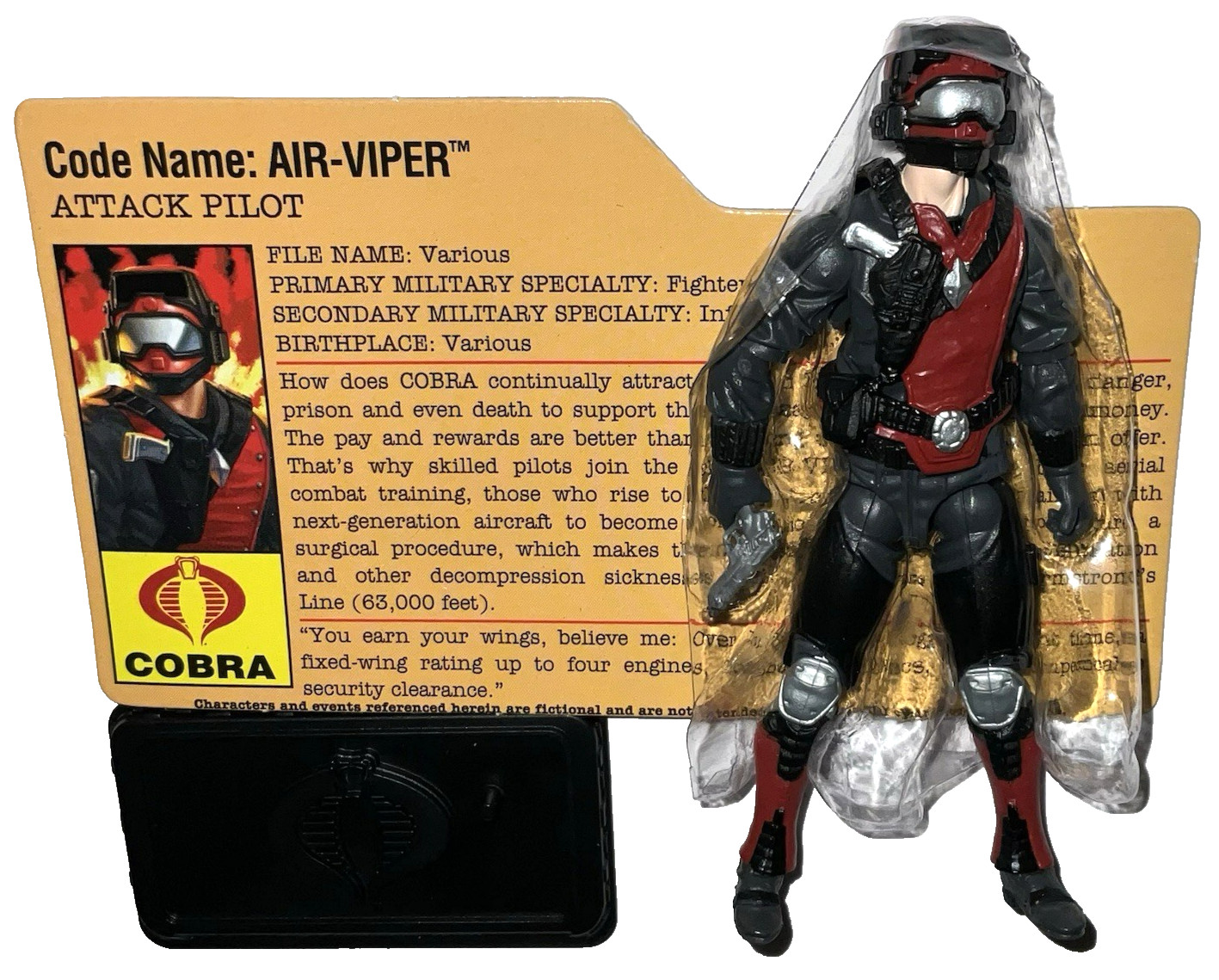 GI Joe AIR-VIPER 3,75" Figura v2 Attacco Pilota 25° Difesa dell'Isola Cobra