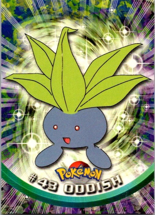 1999 Topps Pokemon TV Animation Edition #43 Oddish Played See Scan A