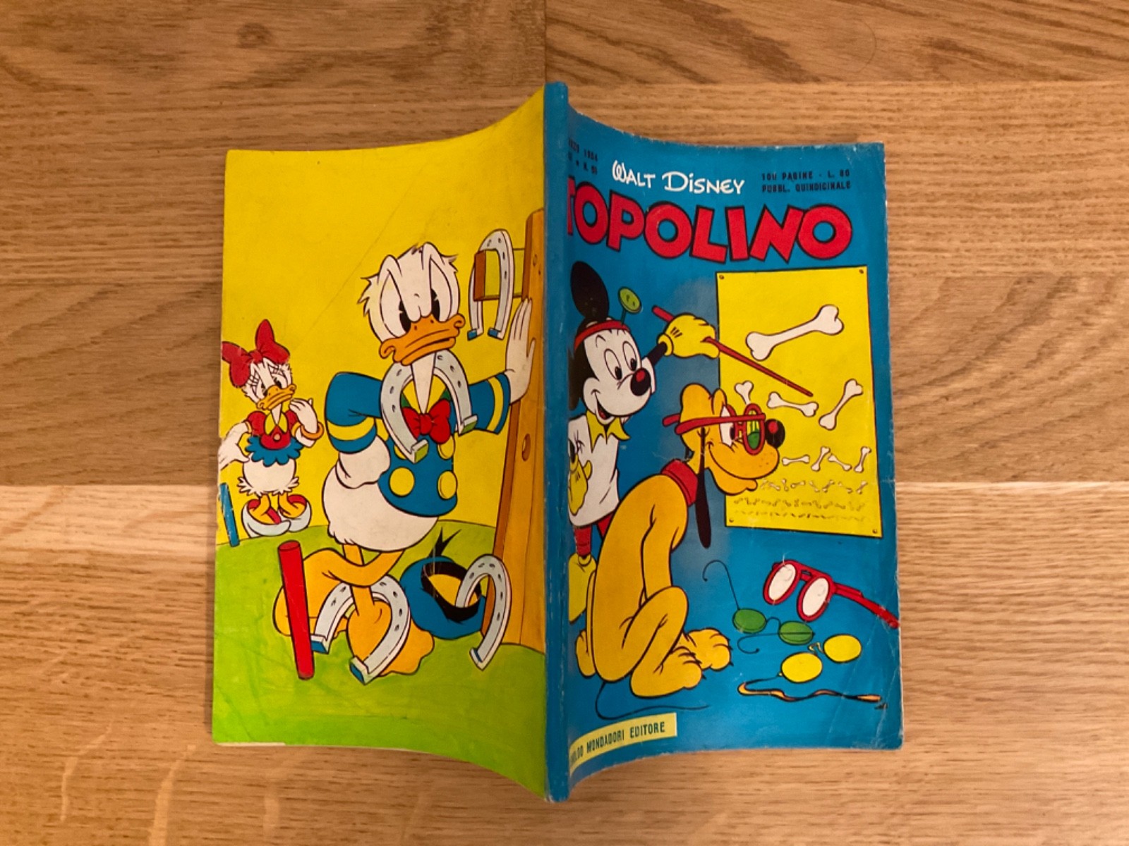 TOPOLINO LIBRETTO N.86 MONDADORI - 1954 - ORIGINALE DISNEY - SI BOLLINO