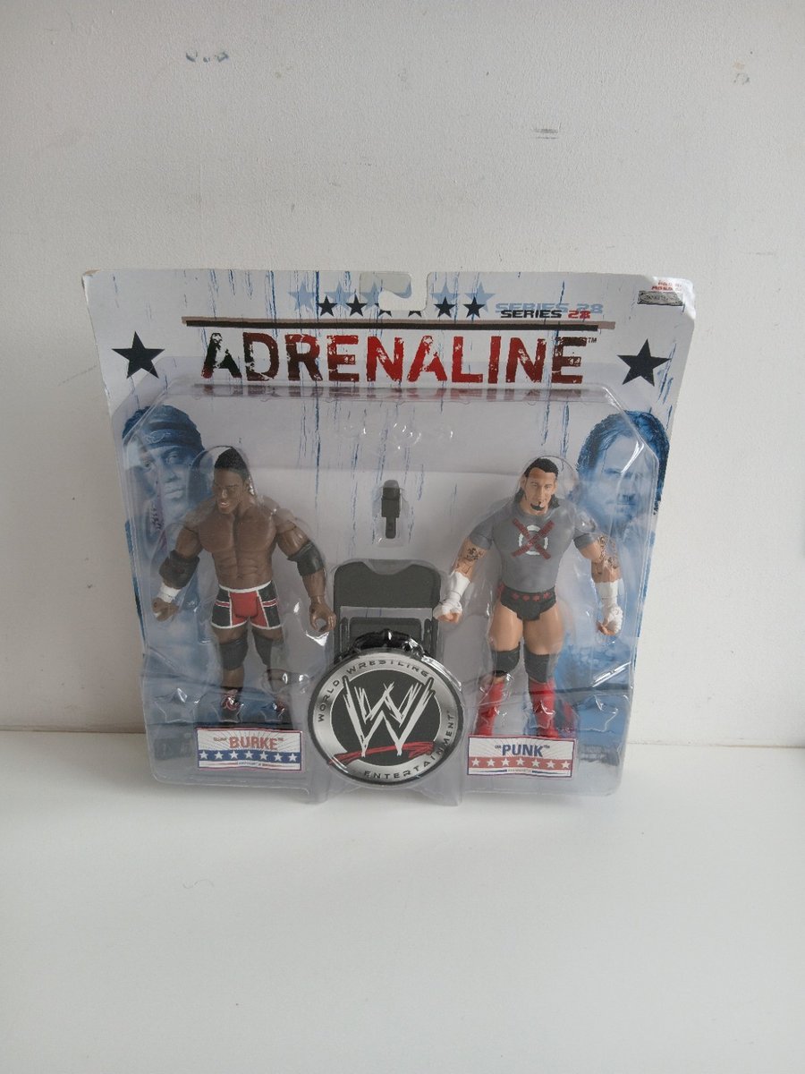 Wrestling Figure CM Punk & Burke Jakks serie Adrenaline in scatola vintage