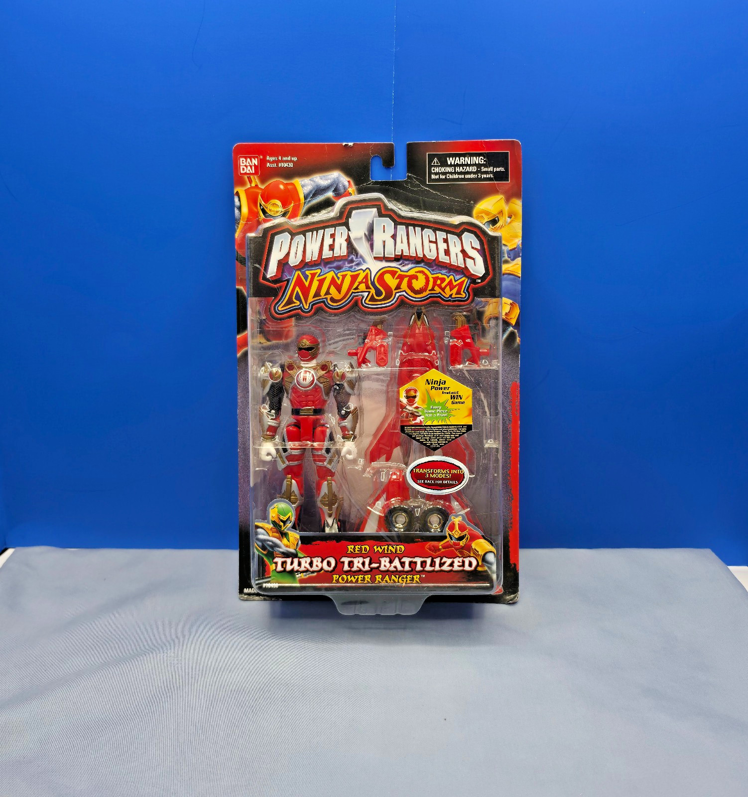 Power Rangers Ninja Storm Hurricane Red Wind Action Megazord 2003 nuovo con scatola vintage