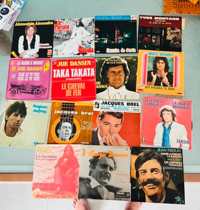 Lot de 45 tours chanson française