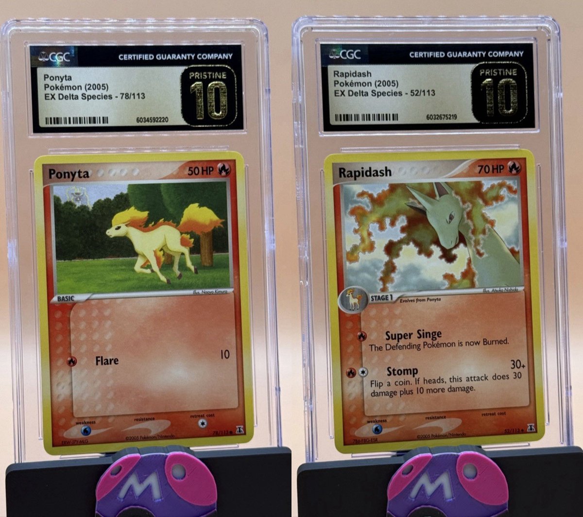 Ponyta And Rapidash Ex Delta Species Set 78-52/113 CGC Pristine 10’s