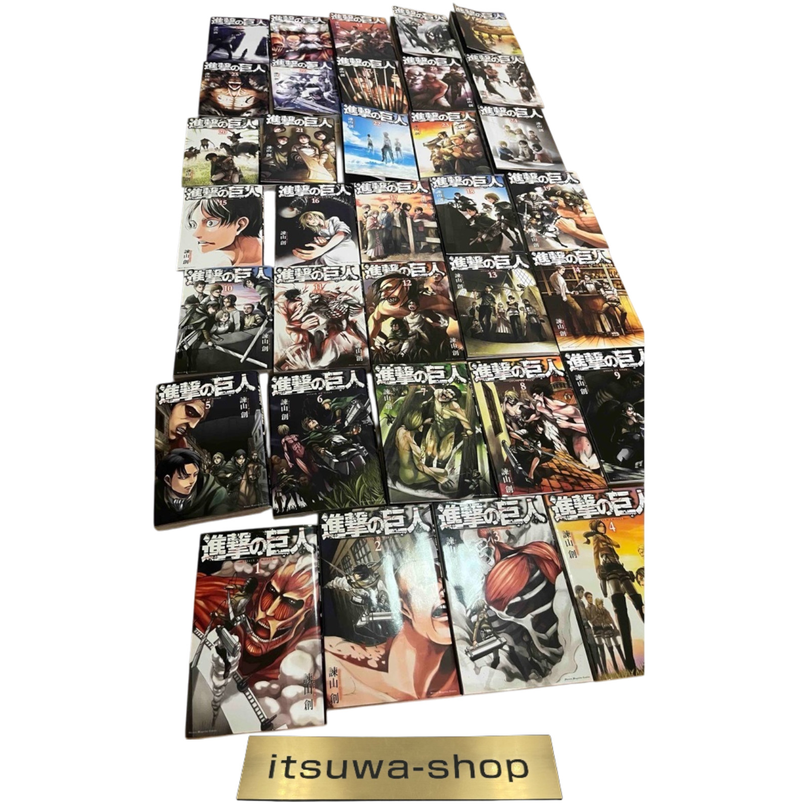 Attack on Titan serie manga completa volumi 1-34 set edizione giapponese
