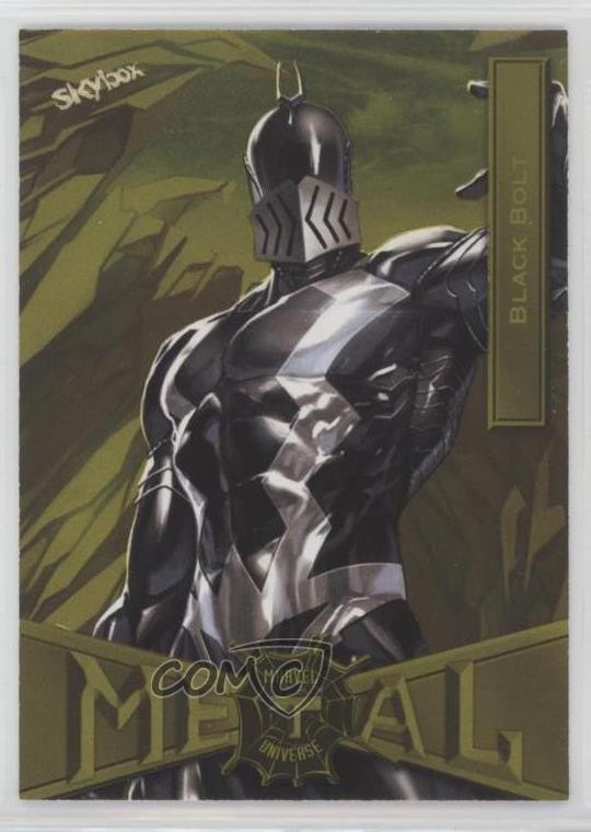 2022 Upper Deck Marvel Metal Universe Spider-Man Yellow Light FX Black Bolt ng3