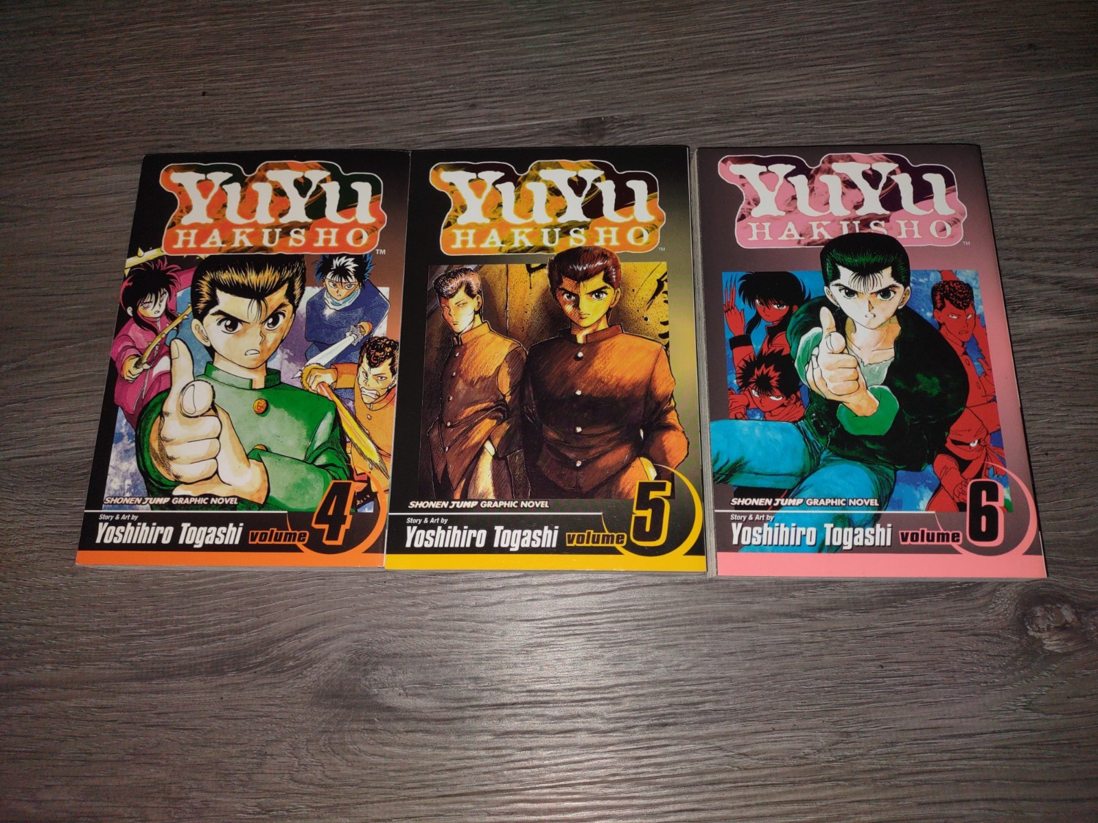 Yu Yu Hakusho Manga Lotto Volumi 4,5,6 Inglese Prima Stampa Viz Media Togashi