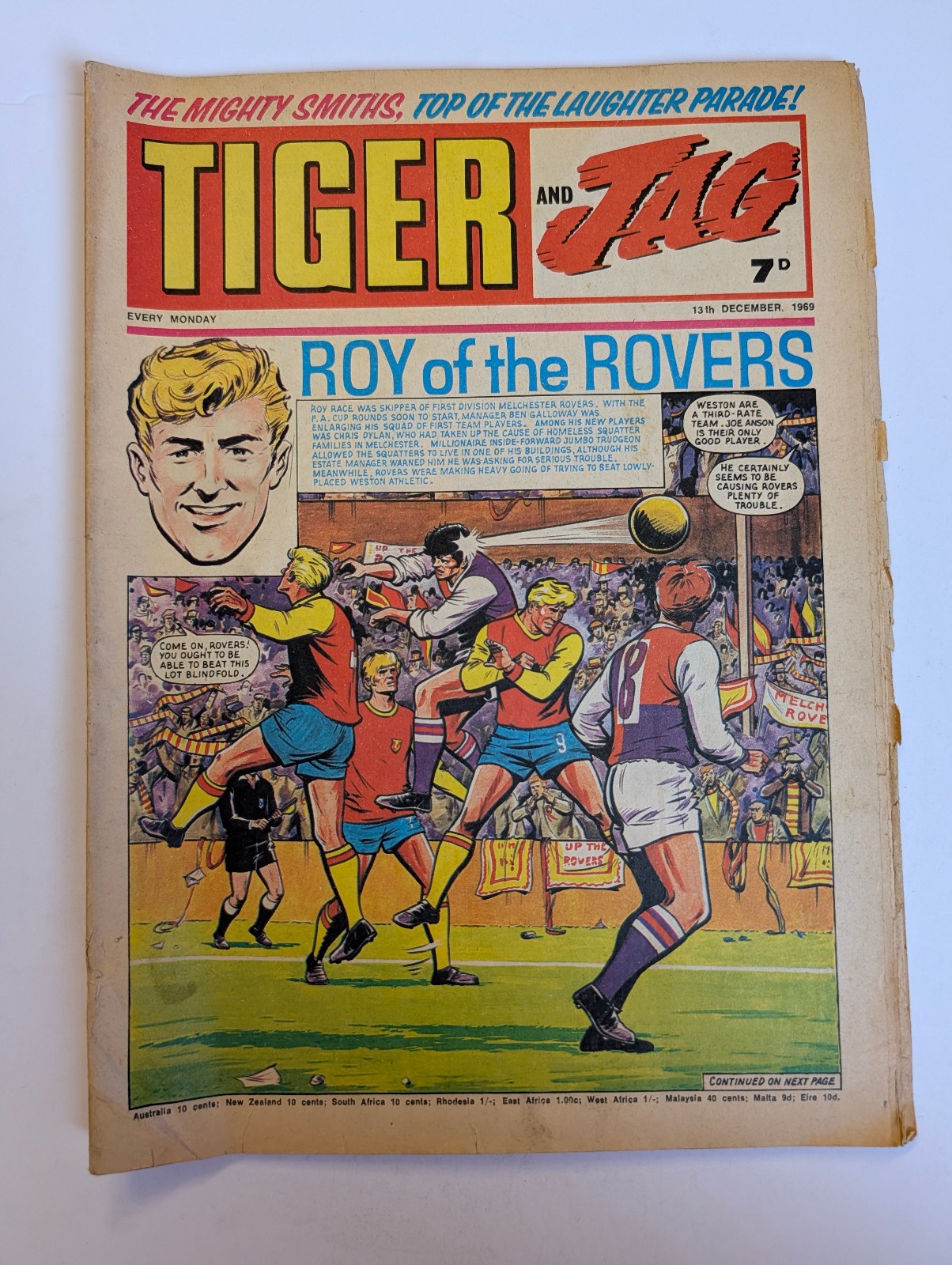 Tiger and Jag Comic 13th December 1969, IPC Magazines Ltd.