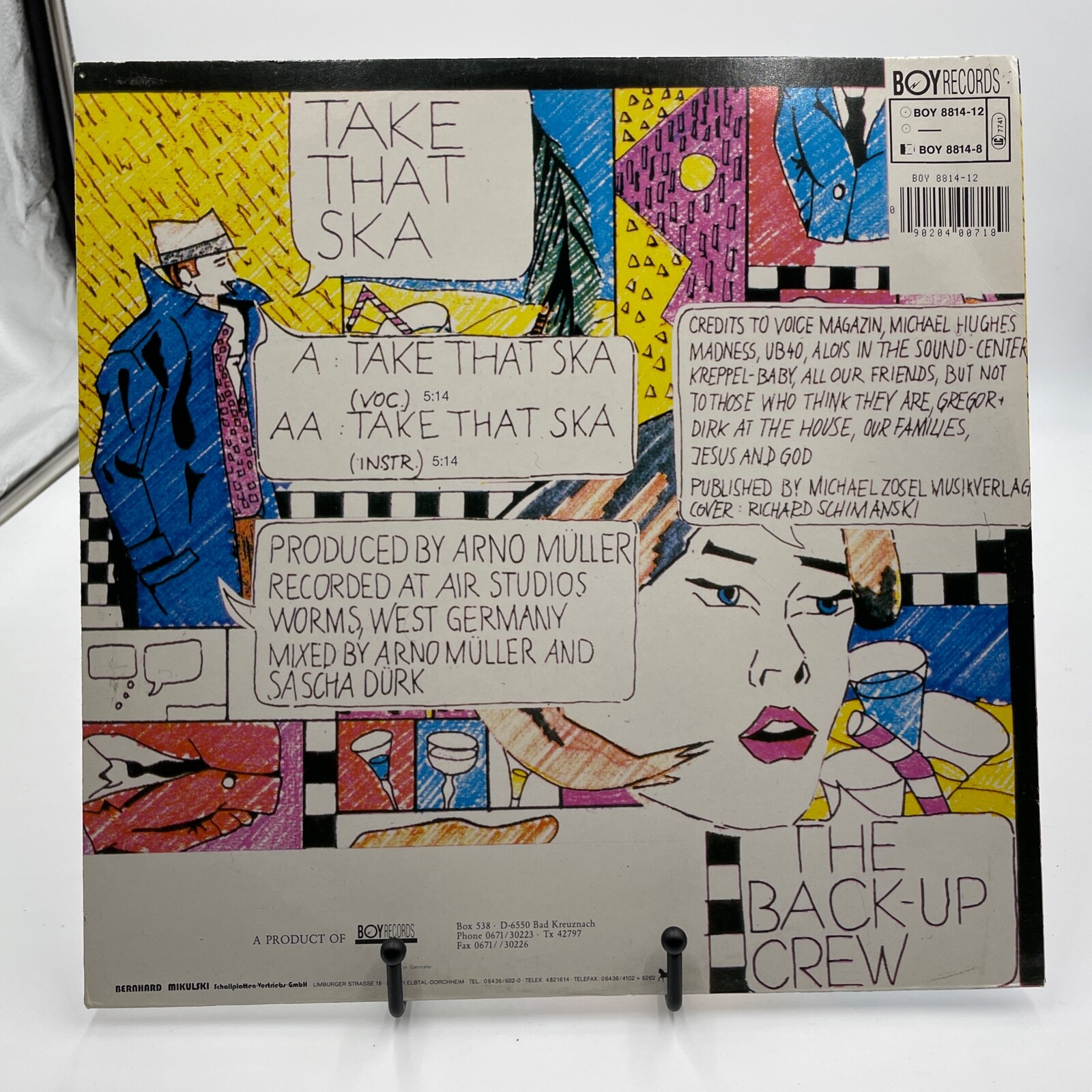 The Back-Up Crew – Take That Ska - Germany 12" Single - BOY Records 1990 - ExCo