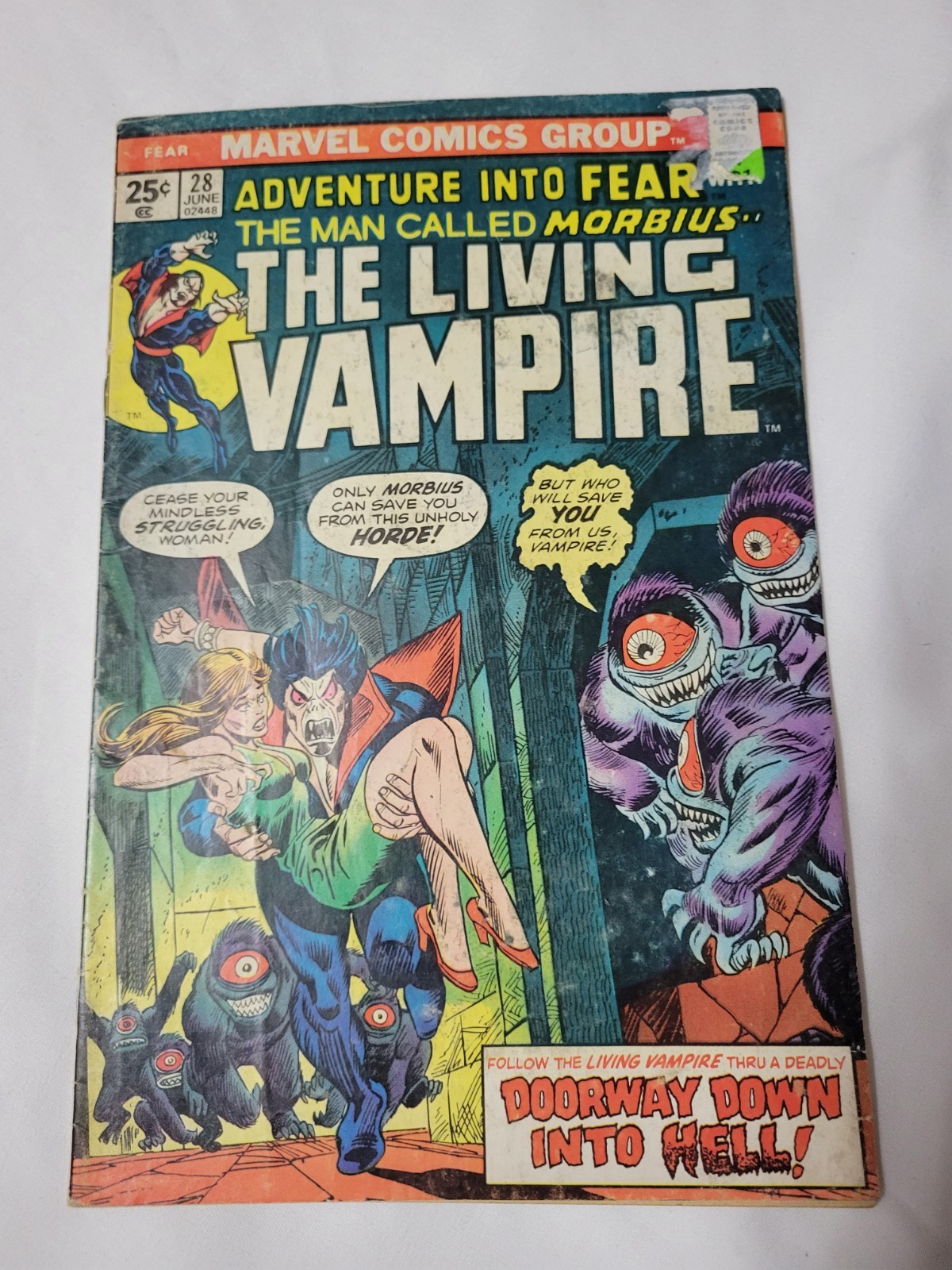 Avventura nella paura #28 (1975) Marvel Comics Morbius Il vampiro vivente