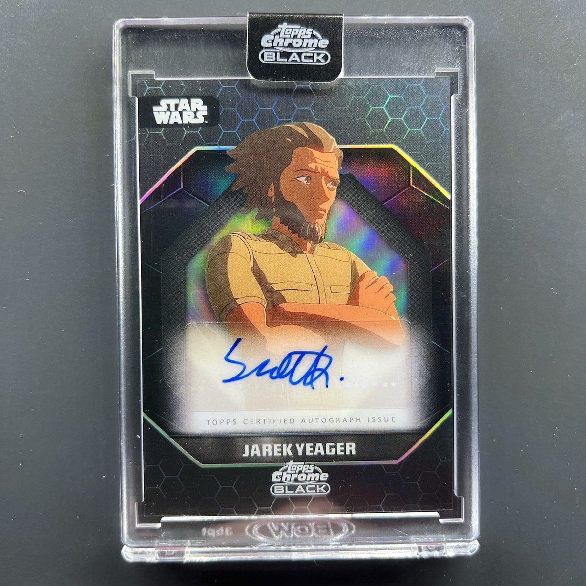 2024 Topps Chrome Black Star Wars Jarek Yeager Scott Lawrence Encased Auto