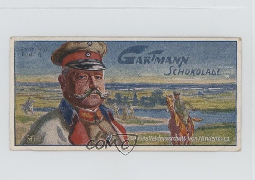 1916 Gartmann album 16 Paul von Hindenburg feldmaresciallo generale Hindenberg 15ia