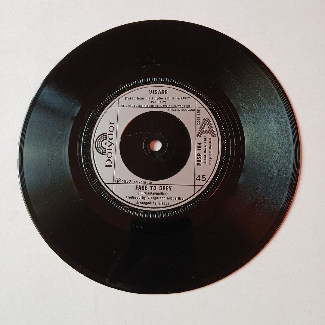 Visage 'Fade To Grey' 7" Vinyl Single. Very Good Condition