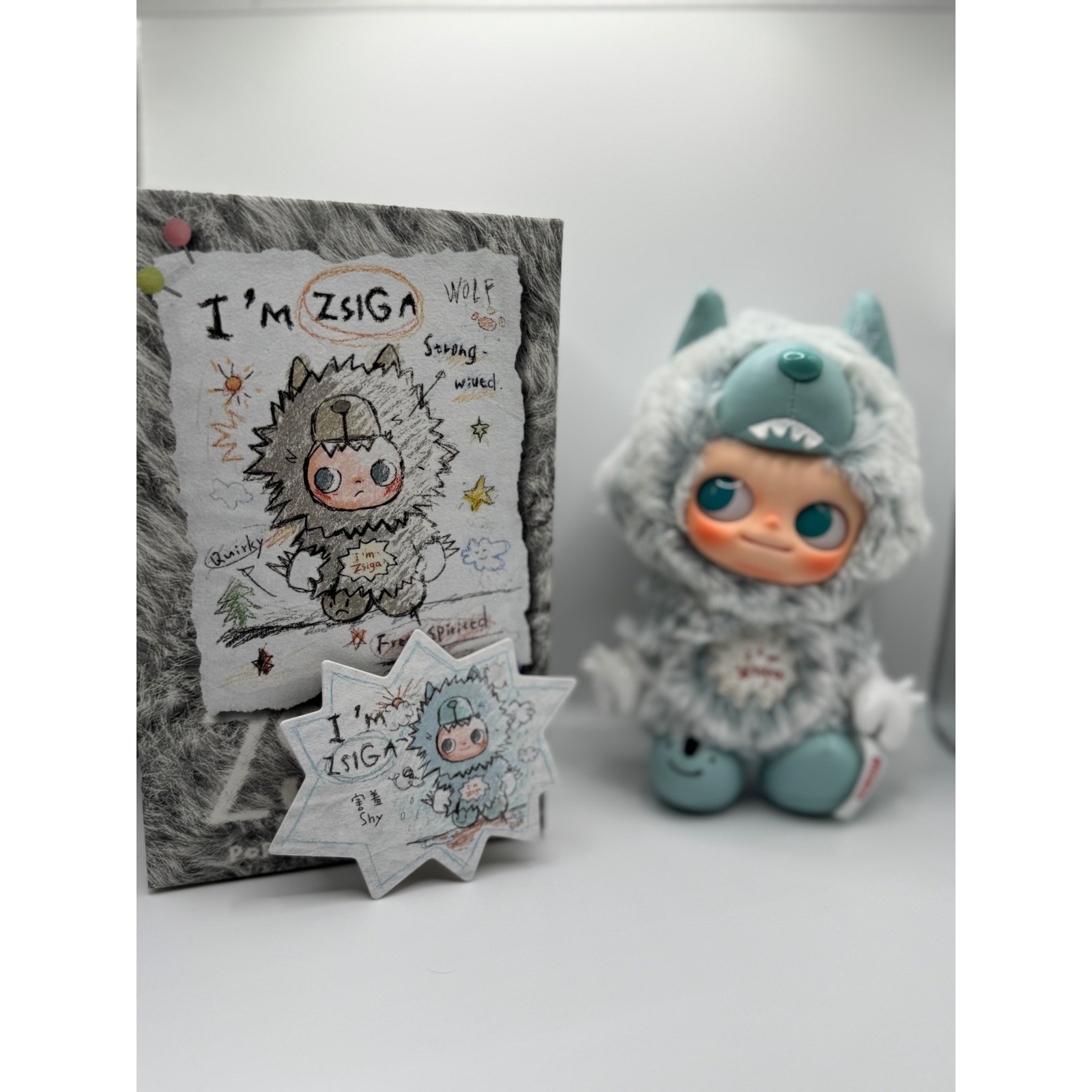 Pop Mart ZSIGA I'm ZSIGA Series Timido Vinile Peluche Ciondolo Scatola Cieca