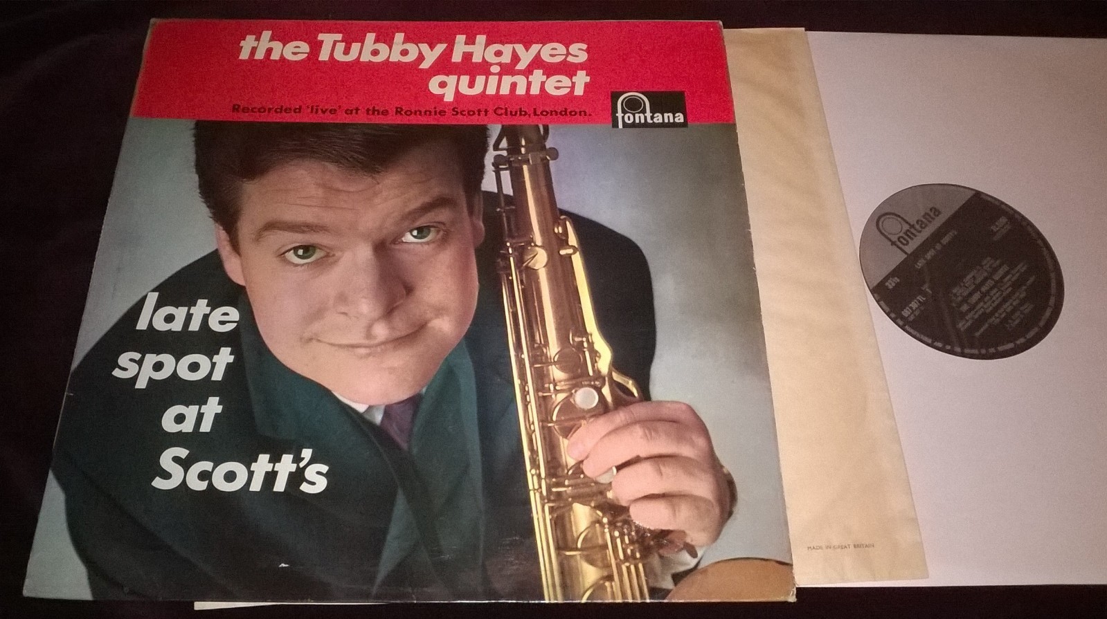 TUBBY HAYES QUINTET LATE SPOT AT SCOTT'S LP FONTANA TL 5200 UK ORIG. 1963 RARE
