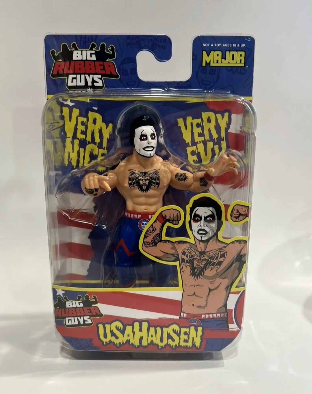 Colleziona Major Wrestling Figure Big Rubber Guys /500 LJN WWE USA Danhausen BRG