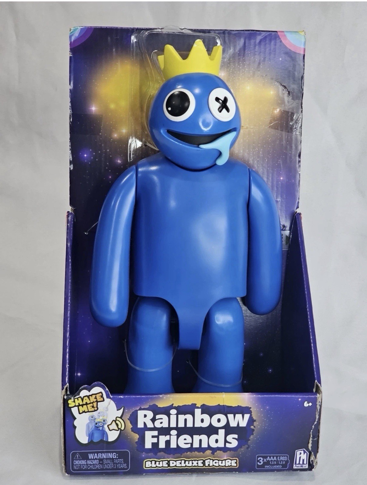 Rainbow Friends Blue Deluxe 12" Action Figure w/Shake Me Sounds 