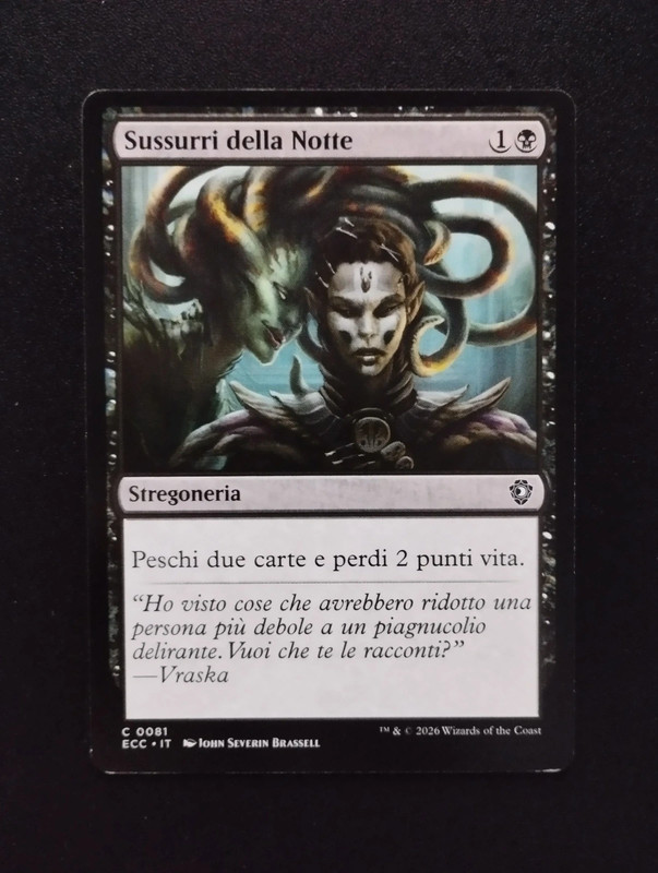 Magic the gathering mtg sussuri della notte