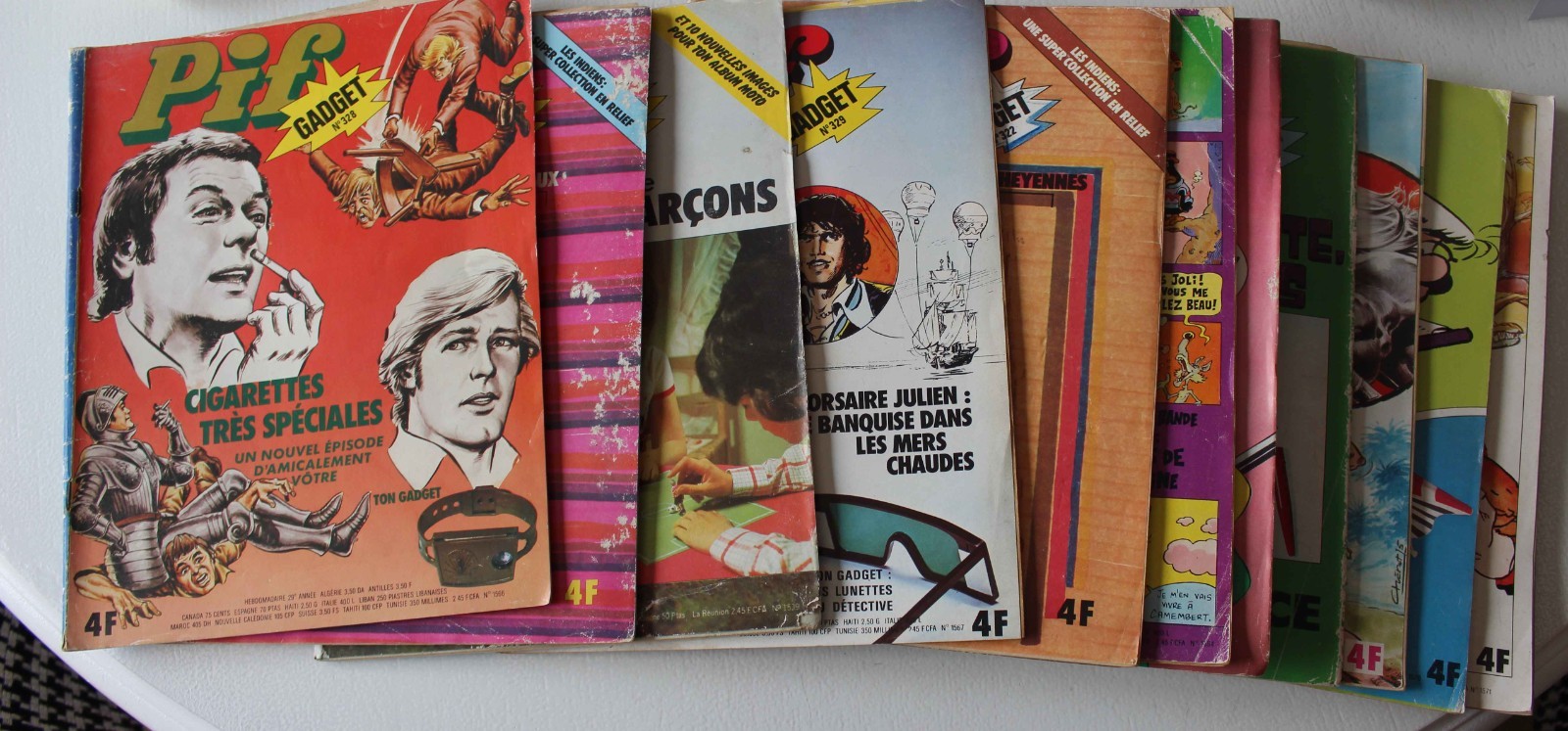 Pif gadget magazine - lot de 11 magazine sans gadget