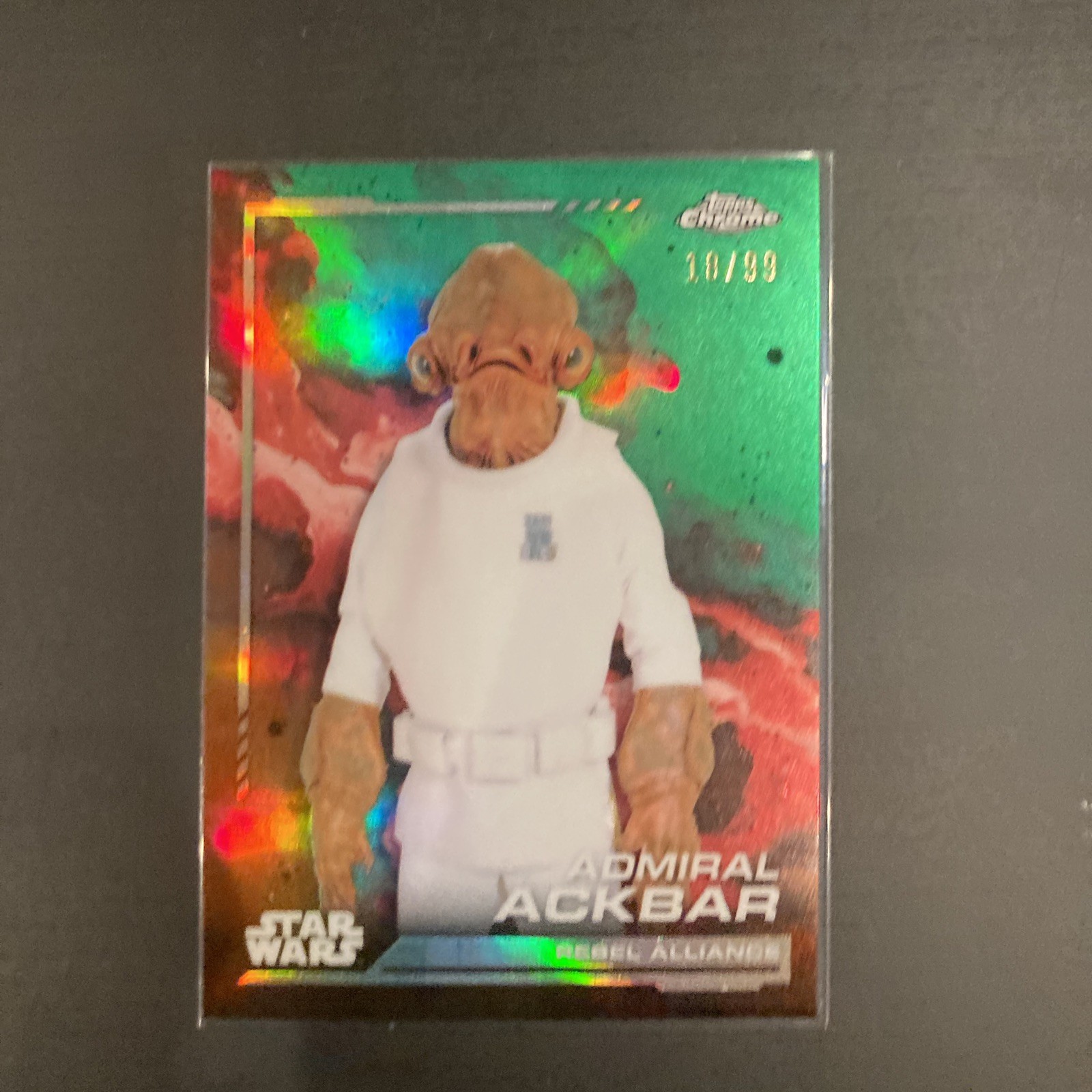 2024 Topps Chrome Star Wars #121 Admiral Ackbar Green Refractor /99