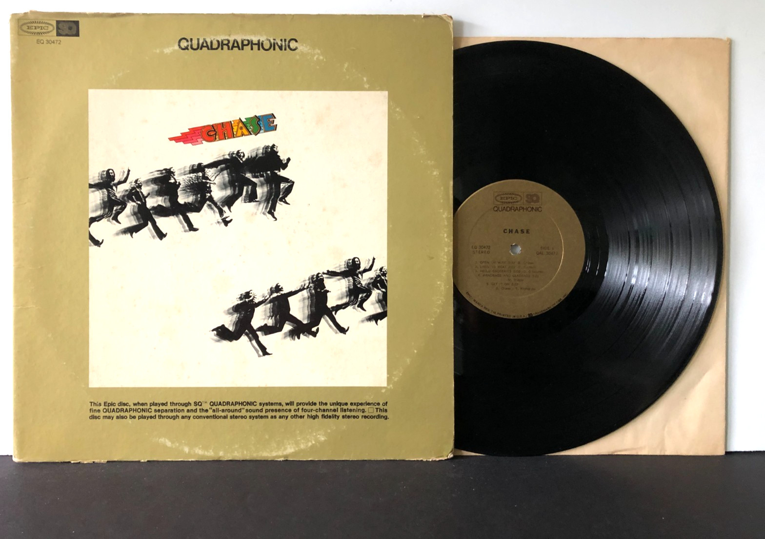 CHASE Self-Titled Debut 1972 Epic QUADRAPHONIC Quad VG+/VG+ Jazz-Rock