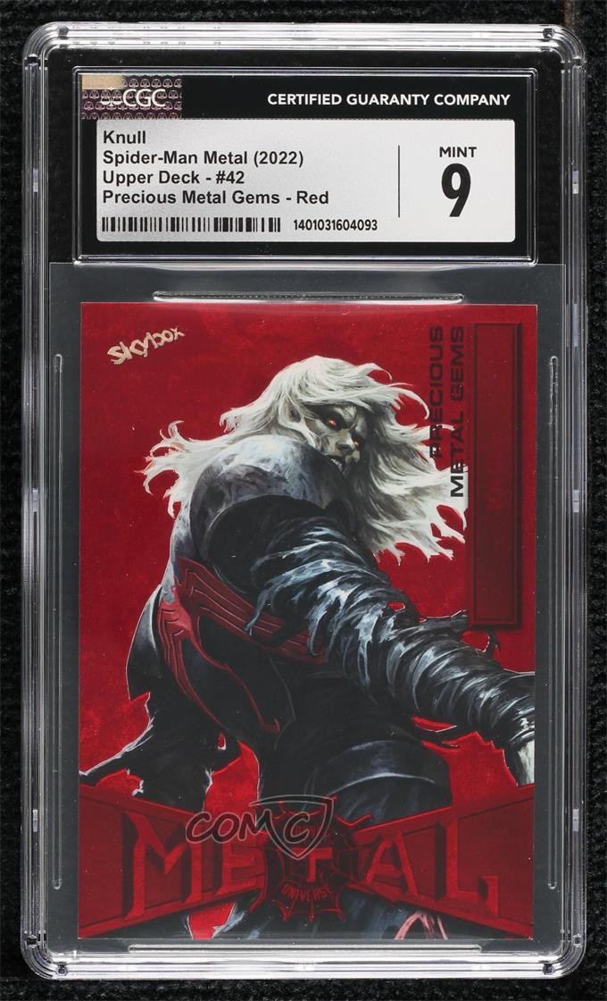 2022 Marvel Metal Universe Spider-Man PMG Red 19/100 Knull #42 CGC 9 Mint 0lz8