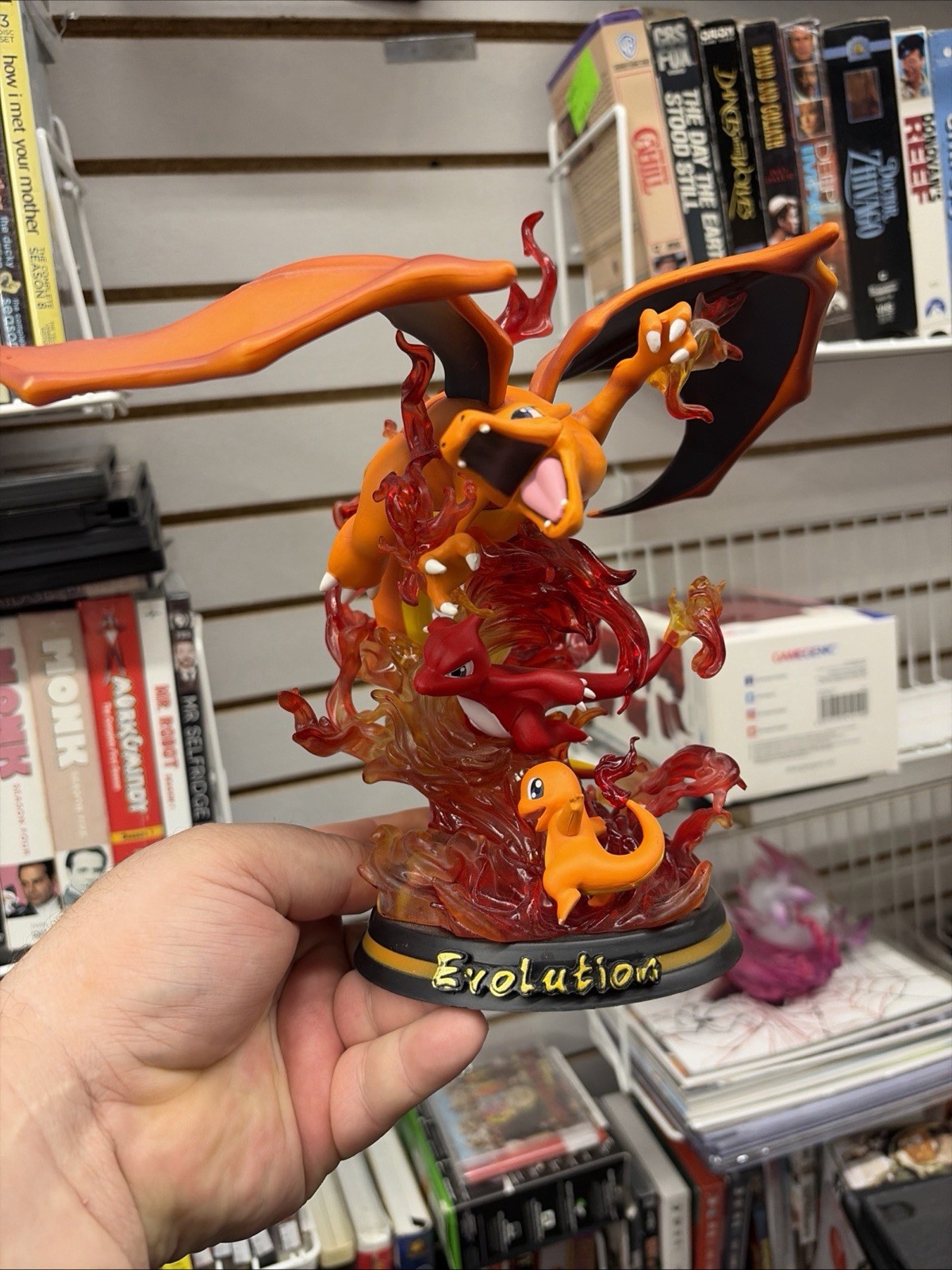 Figurina Luminosa Charizard Charmeleon Charmander Evoluzione da Collezione