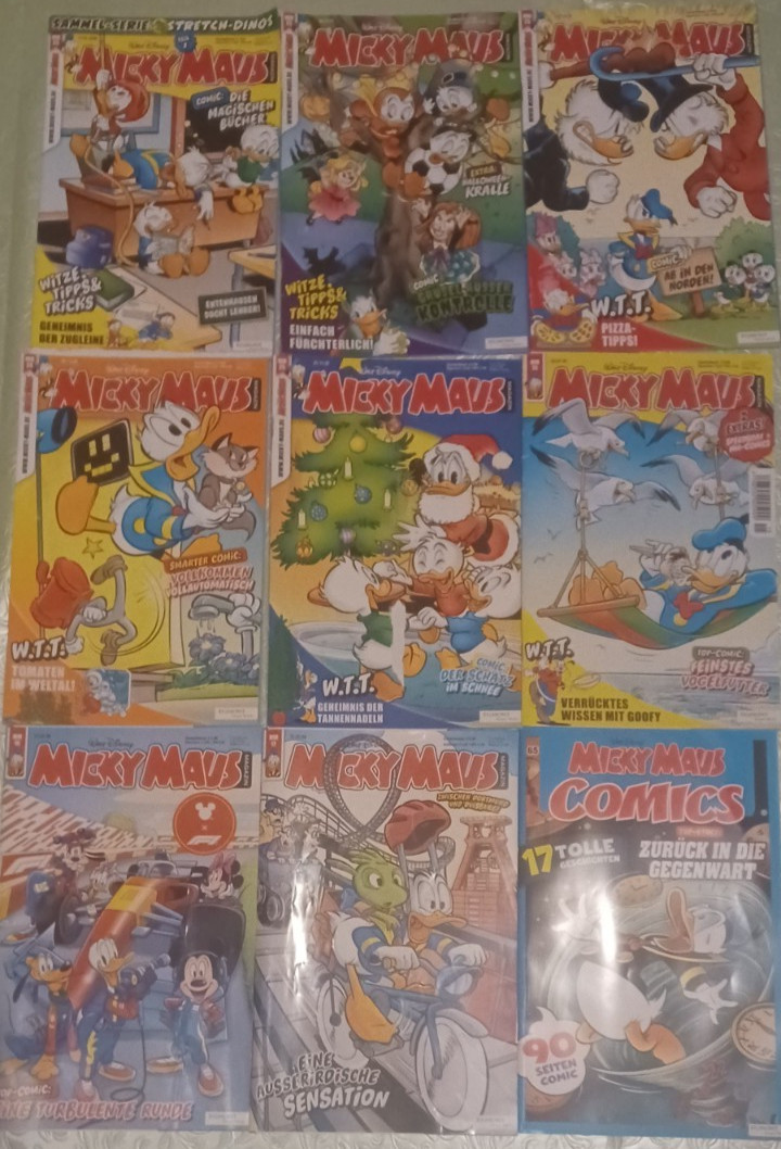 rivista topolino lotto di 8 quaderni + 1 MM fumetti
