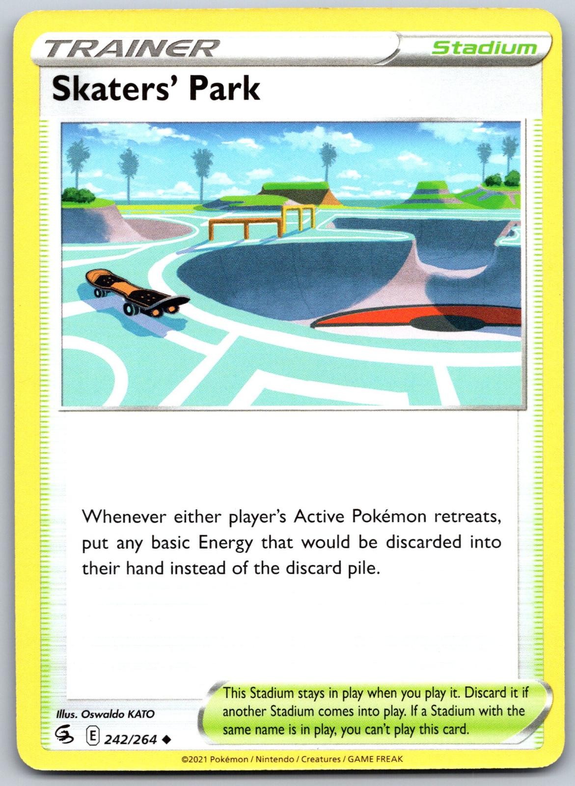 Skaters' Park 242/264 Pokemon Assalto Fusione Non Comune Quasi Nuovo