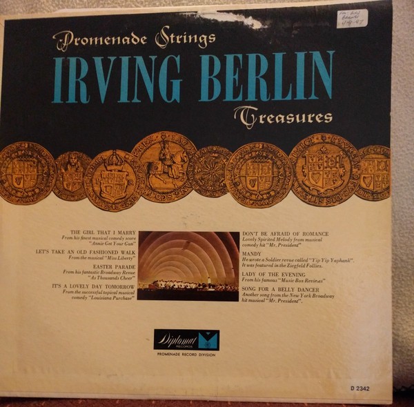 Promenade Strings - Promenade Strings Irving Berlin Treasures - LP, Mono