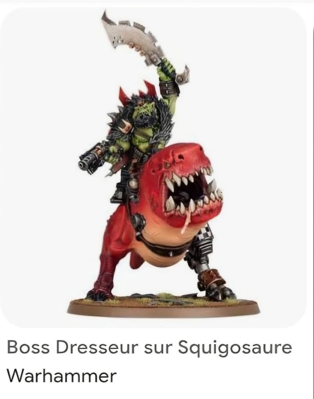 Beastboss sur Squigosaure en résine