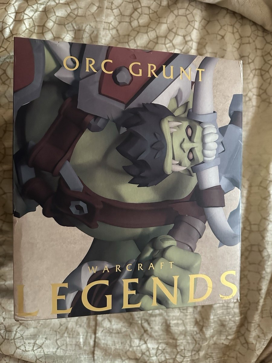 Statua BlizzCon 2019 Warcraft 25° Anniversario Orco Grunt Leggende Blizzard Nuova con scatola 