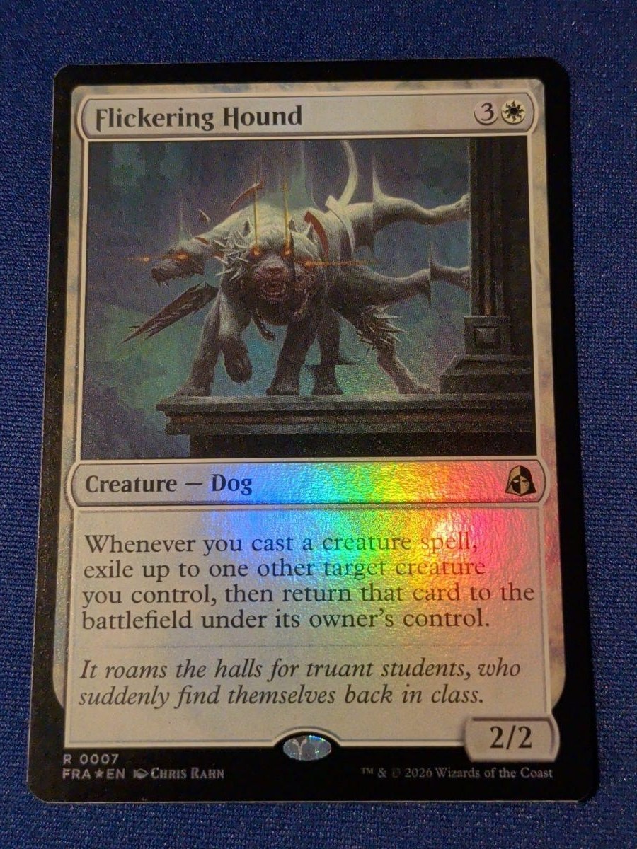 Flickering Hound Foil Reality Fracture #7 quasi nuovo MTG
