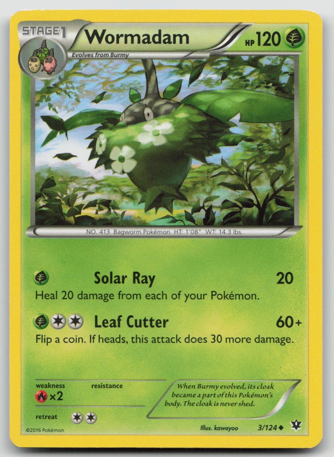 Wormadam 3/124 destini non comuni si scontrano Pokemon quasi come nuovo