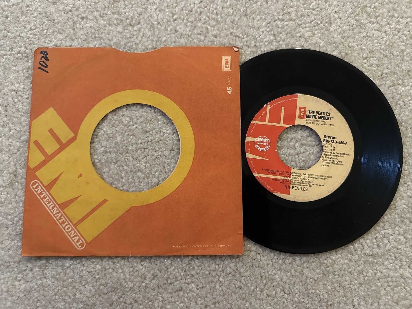 The Beatles 45 rpm Philippines 7" The Beatles Movie Medley