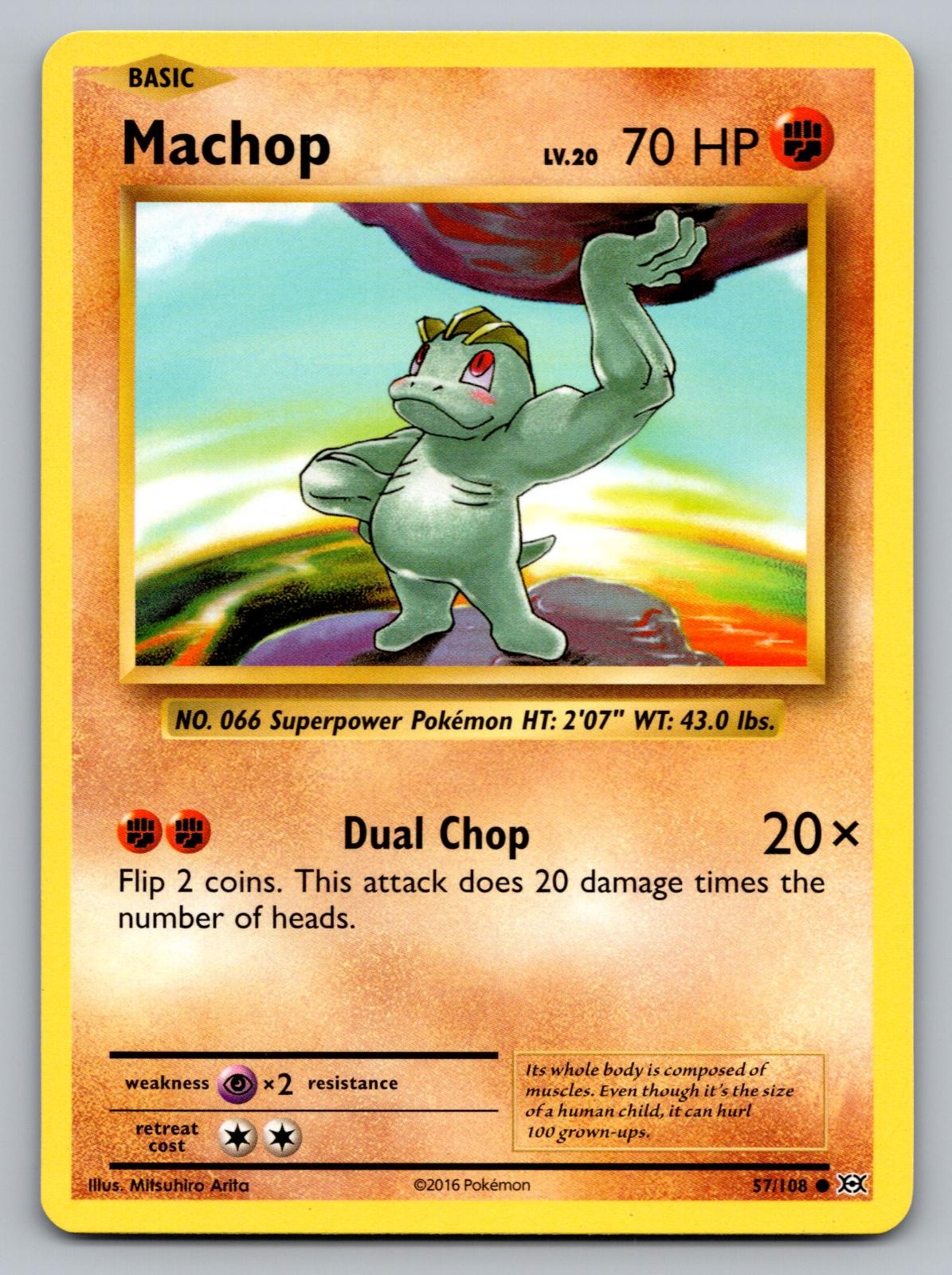 Pokemon Machop 57/108 Evoluzioni Comuni Giocato Leggermente