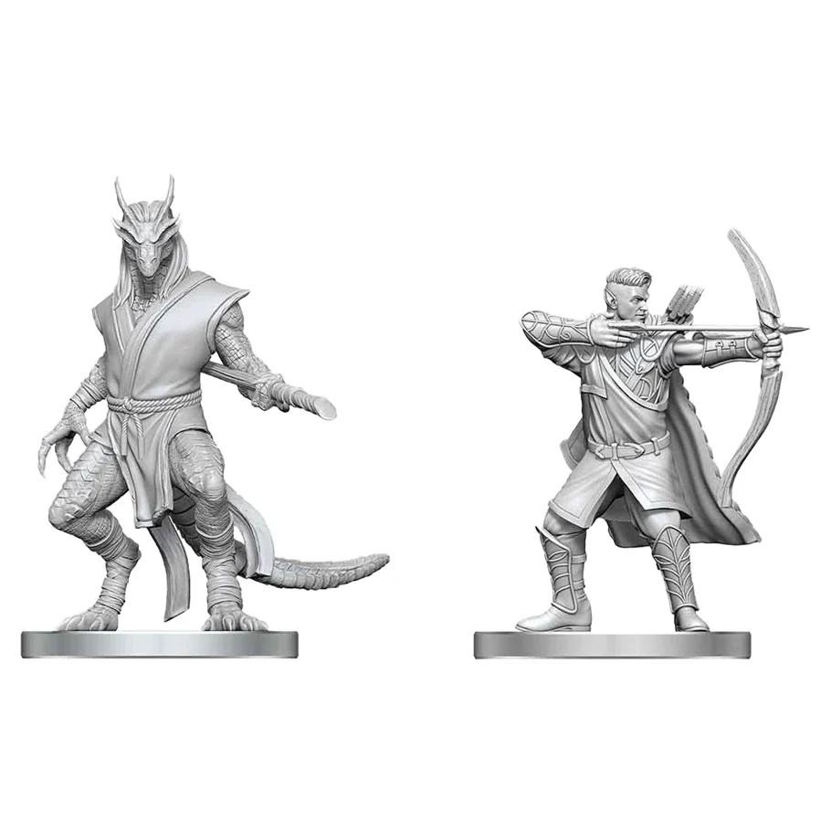 D&D Nolzur Mum Elf Ranger & Dragonborn Monk - WizKids Miniature