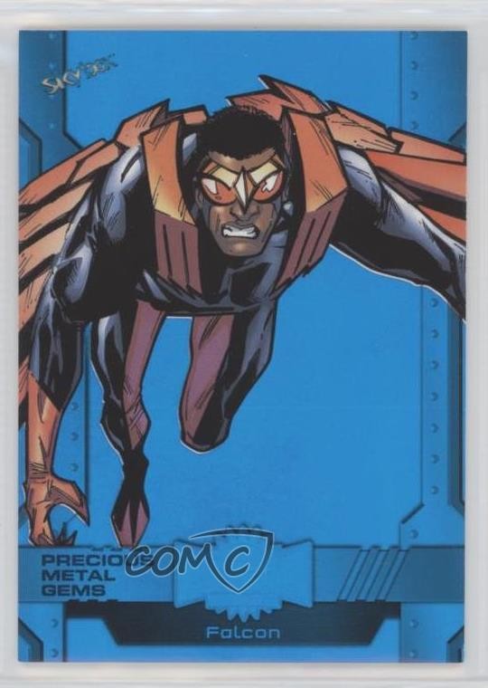 2024 Skybox Marvel Metal Universe Avengers PMG Blu /50 Falcon #24 0kr0